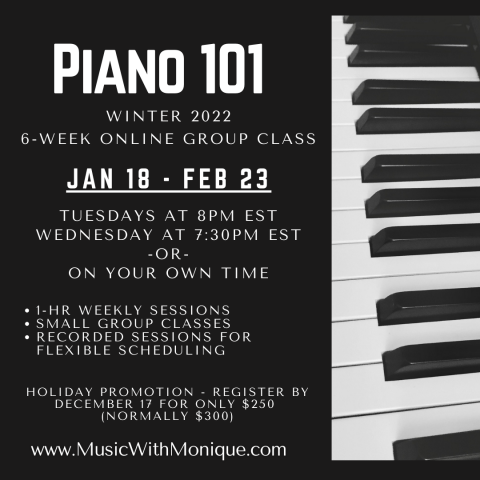 Piano 101   2022   Black Friday Sale   Music With Monique