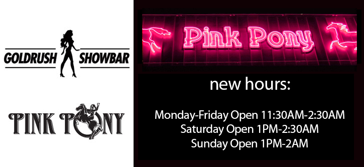 Pink Pony New Hours